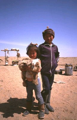 Two Kids And One Sheep